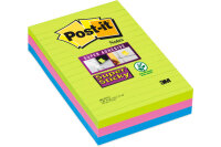 POST-IT Bloc Super Sticky 102x152mm 660-3SSUC 3-couleurs...