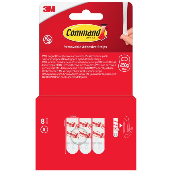 3M Command Paquet de recharge languettes adhésives, blanc