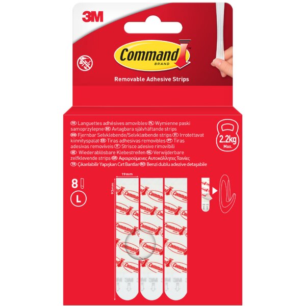 3M Command Paquet de recharge languettes adhésives, blanc