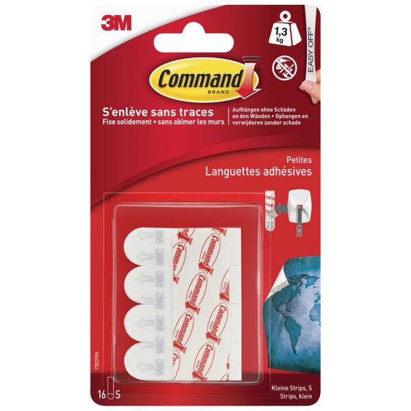 3M Command Paquet de recharge languettes adhésives, blanc