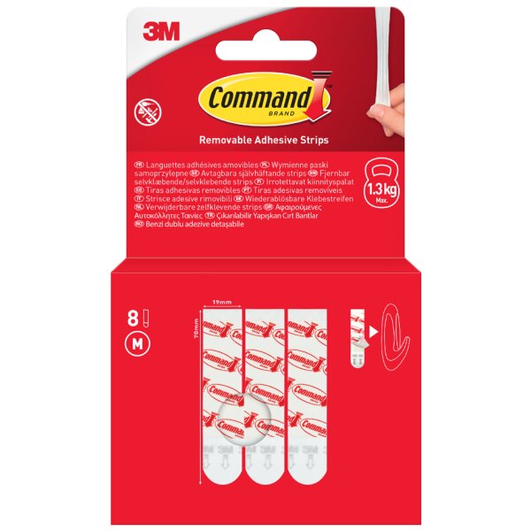 3M Command Paquet de recharge languettes adhésives, blanc