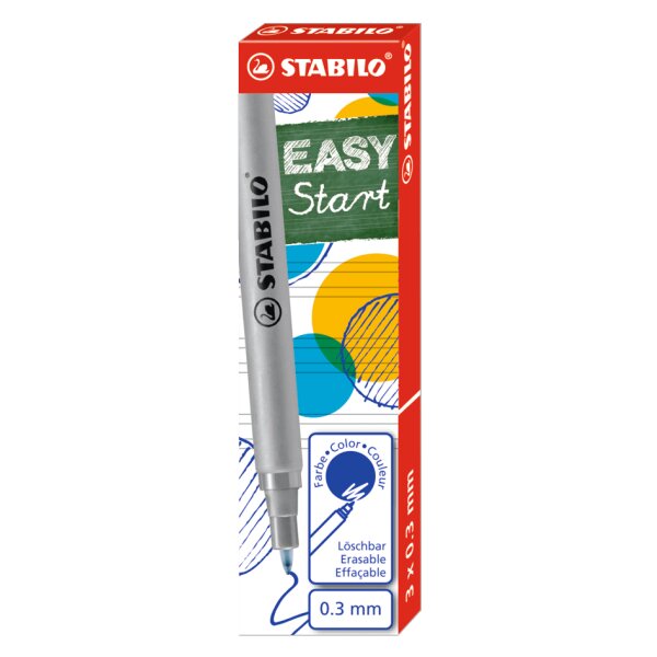 STABILO Stylo roller EASYoriginal, pour droitiers, bleu