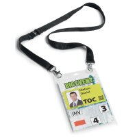 DURABLE Badge évènementiel, avec ruban en tissu, A6