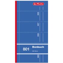 herlitz Formularbuch 'Bonbuch 801', 90 x 198 mm, sortiert