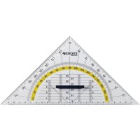 WESTCOTT Geometriedreieck, Hypotenuse: 220 mm, mit Griff