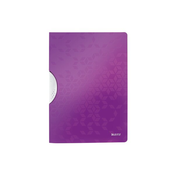 LEITZ Fermeture à pince WOW A4 41850062 violet 30 flls.