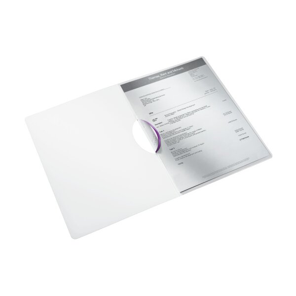 LEITZ Fermeture à pince WOW A4 41850062 violet 30 flls.