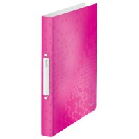LEITZ Ringbuch WOW, DIN A4, PP, pink, 2 Ringe