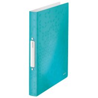 LEITZ Ringbuch WOW, DIN A4, PP, eisblau, 2 Ringe