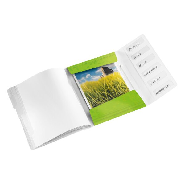 LEITZ Ordnungsmappe WOW PP A4 4633-00-54 grün 6-teilig