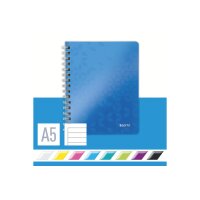 LEITZ Libre spirale WOW PP A5 46390036 bleu 80 flls.