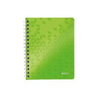 LEITZ Spiralbuch WOW PP A5 4639-00-54 grün 80 Blatt