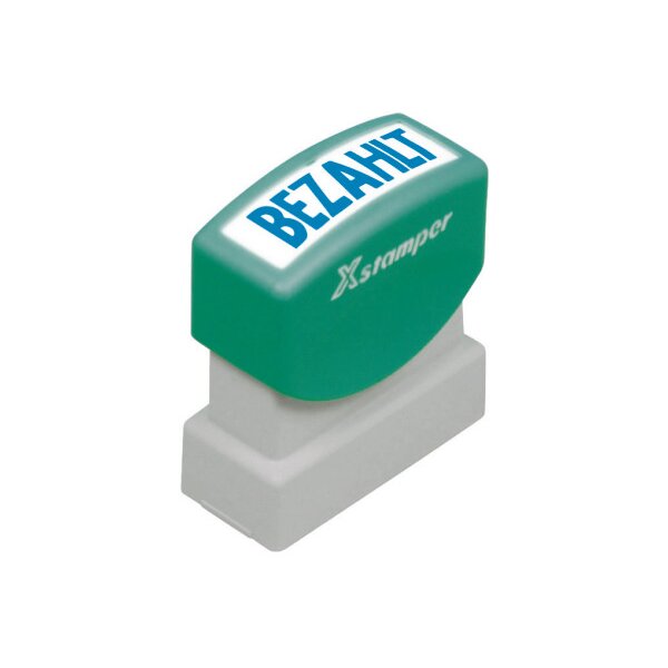 XSTAMPER Tampon Bezahlt GE 10-B bleu
