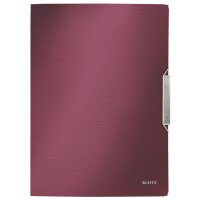 LEITZ Eckspannermappe Style, DIN A4, PP, granat-rot