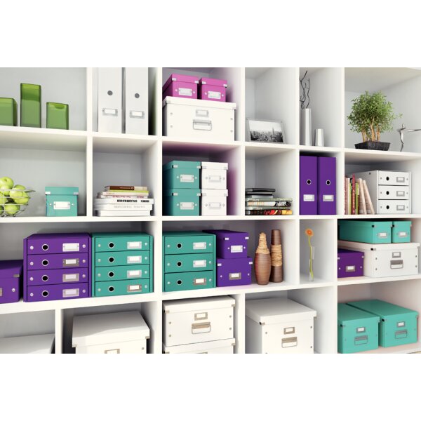 LEITZ Bloc de classement Click &amp; Store WOW, violet