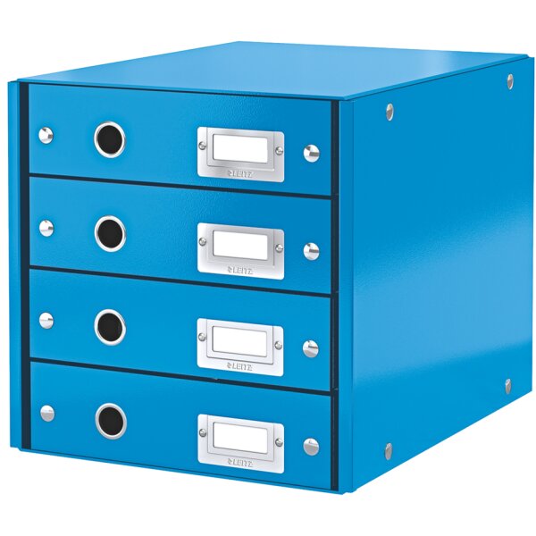 LEITZ Schubladenbox Click &amp; Store WOW, 4 Sch&uuml;be, blau