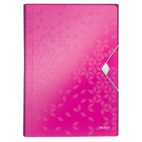 LEITZ Fächermappe WOW, A4, PP, 6 Fächer, pink