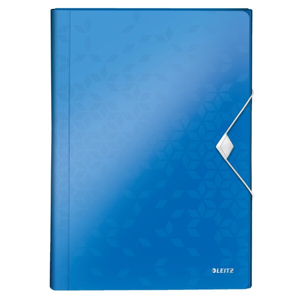 LEITZ F&auml;chermappe WOW, A4, PP, 6 F&auml;cher, blau