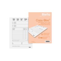 BIELLA Bloc copy A6 51662500U blanc 4 langues, mutiuse