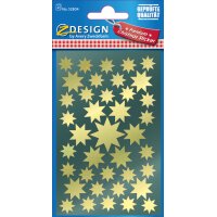 AVERY Zweckform ZDesign Weihnachts-Sticker "Sterne", gold