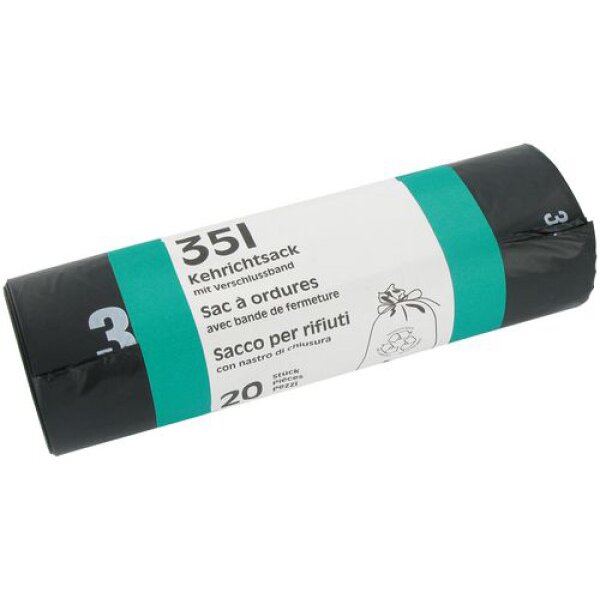 FLEXIPLAST Kehrichtsack R-Logo 35lt 1028 20my, 5 Rollen &agrave; 20 St&uuml;ck