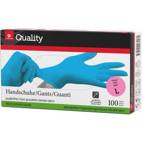 QUALITY Gants Nitril L 975752 bleu 100 pcs.