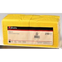 QUALITY Servietten Party 24x24cm 992122 gelb 250 Stück