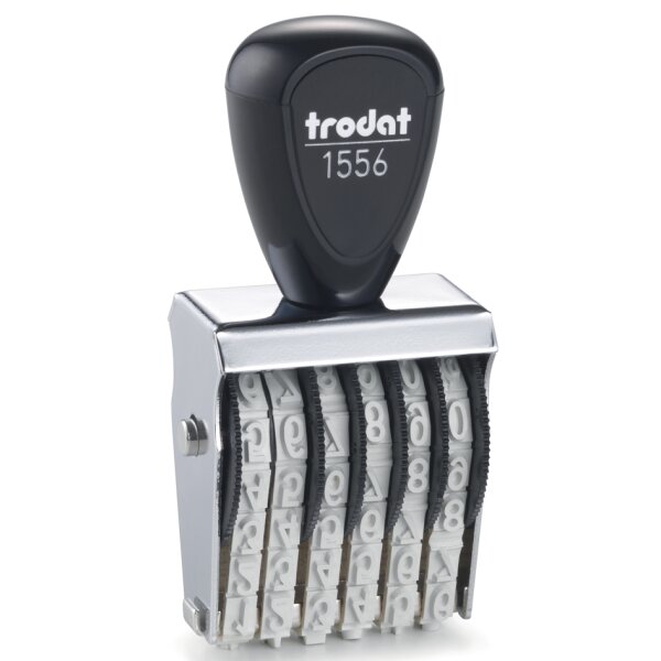 trodat Ziffernstempel, 6-stellig, Abdruckmasse: 5 x 27 mm