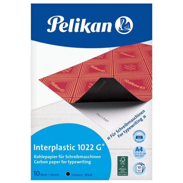 Pelikan Kohlepapier interplastic 1022 G, DIN A4, 10 Blatt