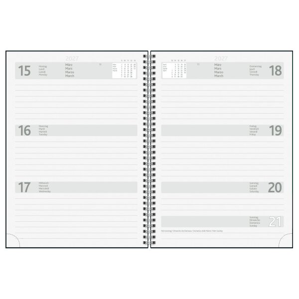 SIMPLEX Simply Flex Wire-O 2027 6900J1.27 1S/2P noir ML 14.8x20.8cm