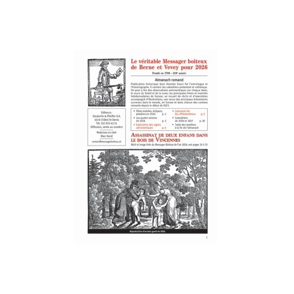 NOVOS Almanach Messager Boiteux 2027 42399 1J/2P A5 FR 16.2x21cm