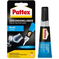 Pattex Sekundenkleber Glas flüssig, 3 g Tube