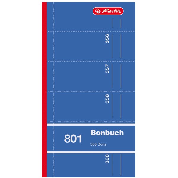 herlitz Formularbuch "Bonbuch 803", DIN A4, sortiert