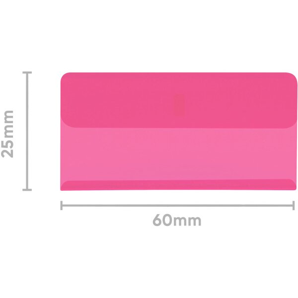 BIELLA Klarsichthülsen 60x30mm 27360240U rosa 25 Stück
