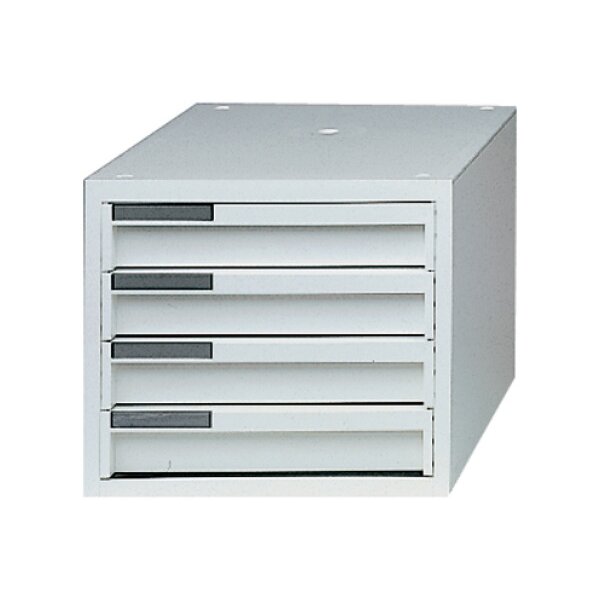 STYRO Schubladenbox weiss 119119205 4 Fächer, styrokay