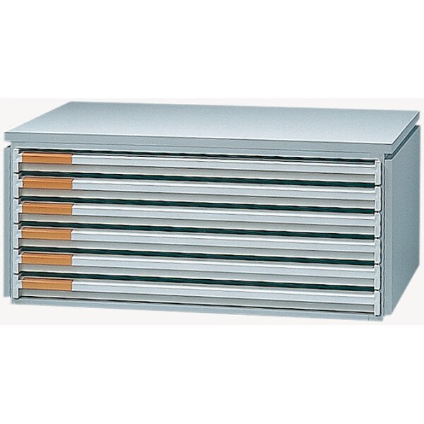 STYRO Schubladenbox styroindiv. A3 04-122062.80 grau/grau 6 Schubladen