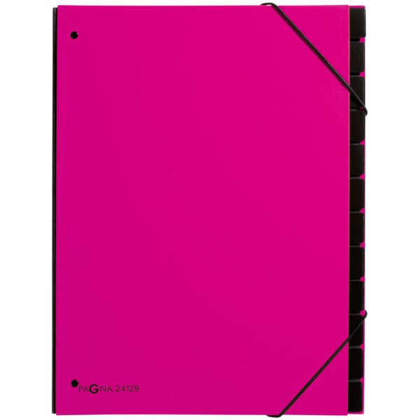 PAGNA Trieur Trend, A4, 12 compartiments, rose fonc&eacute;