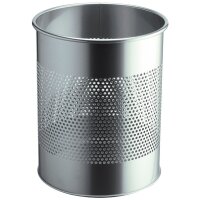 DURABLE Corbeille METAL, ronde, 15 litres, argent...