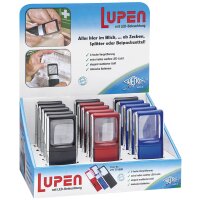 WEDO Rechtecklupe mit LED-Beleuchtung, 15er Display