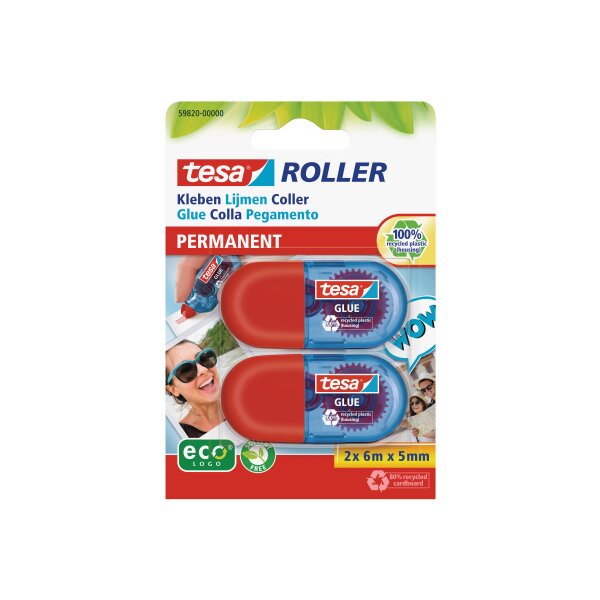 TESA Mini Kleberoller 6mx5mm 598200000 ecoLogo perm. Blister