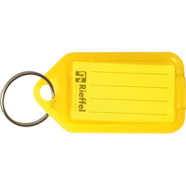 RIEFFEL SWITZERLAND Etiquettes clé 38x22mm A15826 jaune 10 pcs.