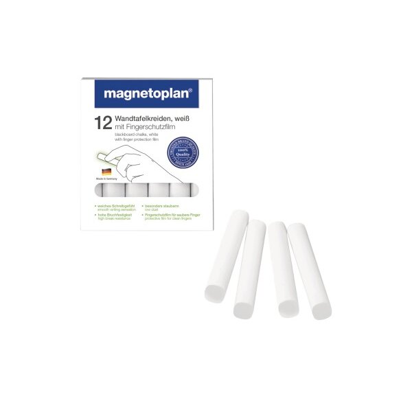 MAGNETOPLAN Craie 12307 blanc 12 pcs.