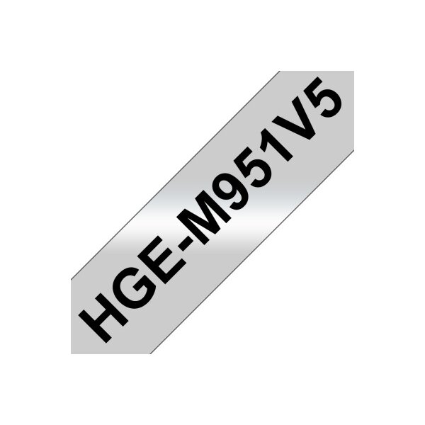 PTOUCH Band,High-Grade BK/matt-silber HGE-M951 24mm/8m 5 Stück