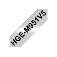 PTOUCH Ruban,High-Grade BK/mat-argent HGE-M951 24mm/8m 5...