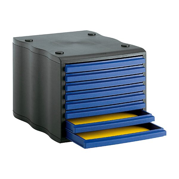 STYRO Module de classem. styrowave 248-8550.39 noir/bleu 8 tiroirs