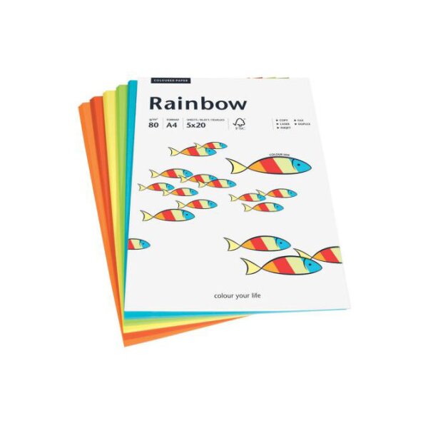 PAPYRUS Rainbow Mixpack 88043188 intensiv, 80g 100 Blatt