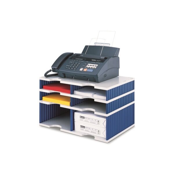 STYRO Ablagesystem styrodoc duo 268-2022211 grau/blau 6 Fächer