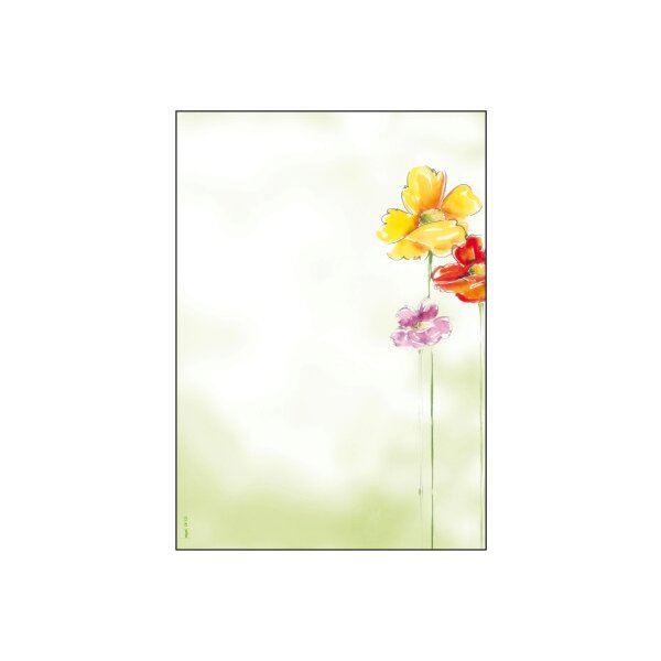 SIGEL Papier motif A4 DP123 Spann. Flowers 90g,50 feuilles