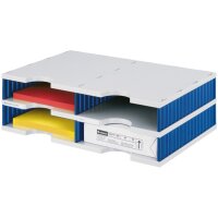 STYRO Ablagesystem styrodoc duo 268-02021.38 grau/blau 4...