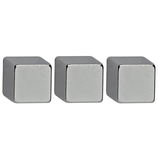 MAUL Aimant néodyme, cube, (L)10 x (P)10 x (H)10 mm, nickel